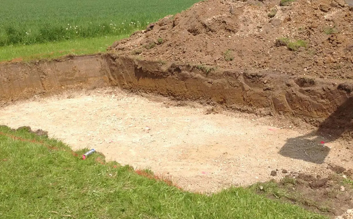 Erdarbeiten Baugrube Pool Saarbrücken